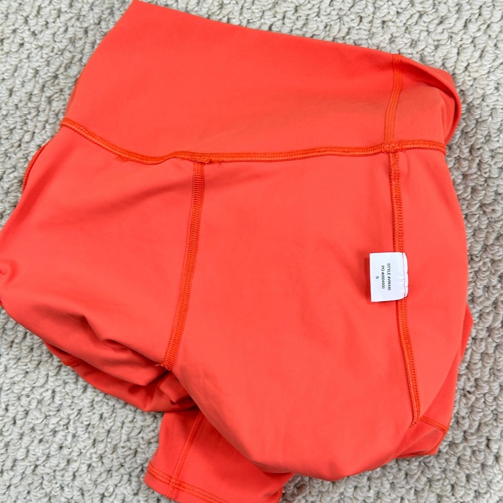 Vuori Leggings Womens S Orange Studio Pocket Performance Stretch Yoga Workout - Picture 11 of 14